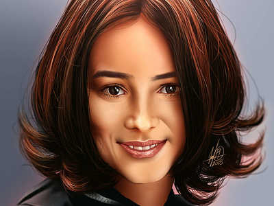 Alizee - Digital Portrait artist beautiful colors famous france illustration movie music singer