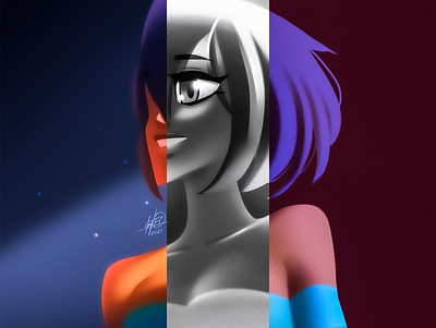 Light Show Pt. 1 amnga anime colors design girl illustration oc original character
