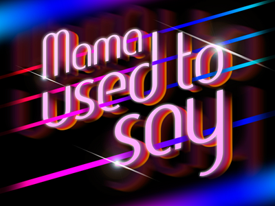 Mama used to say blue canción colors jupiter lyrics song tipografía typo typography violet