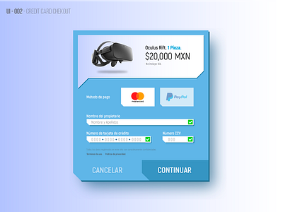 UI Design - Credit Card Checkout card credit challenge credit daily interface sign ui user ux