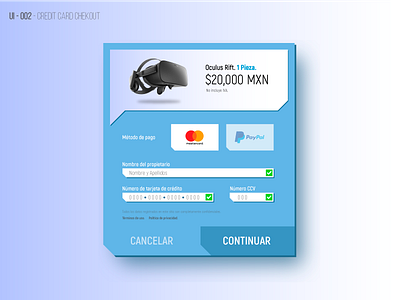 UI Design - Credit Card Checkout