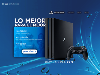 Ui Design - Landing Page action interaction interface landing landing page playstation sesion sign ui videogames