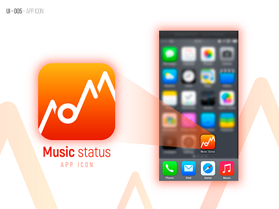 Ui Design - App Icon app challenge display interface iphone ipod music note screen smartphone status