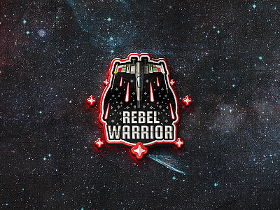 Star Wars Badge Design - Rebel warrior badge branding jedi movie pelicula rebel saga sci fi sith star wars x wing