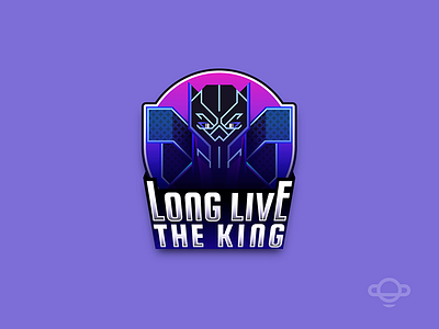 Hero Badge Design - Long Live The King badge black panther comics hero insignia king marvel superhero wakanda