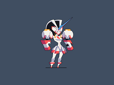 Badge Design - Strelitzia animation anime badge darling franxx mecha robot strelitzia