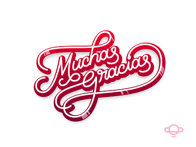Lettering - Muchas gracias branding calligraph design illustration letter lettering logo typo logo vector artwork