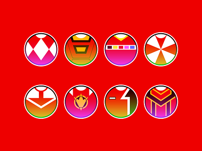 Badge Design - Power Rangers badge branding illustration power rangers series vector