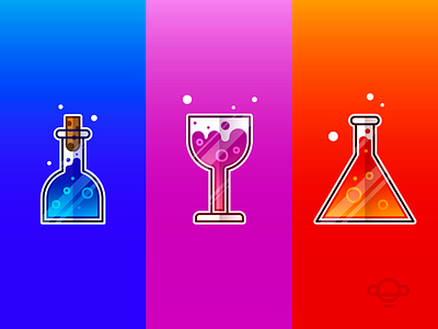 Badge Design - Potions badge branding colors design illustration logo magic potions