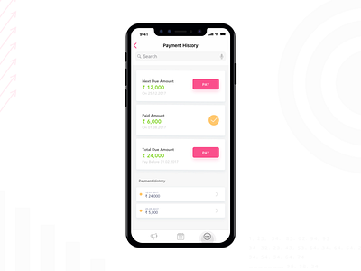 Payment History iphonex payment