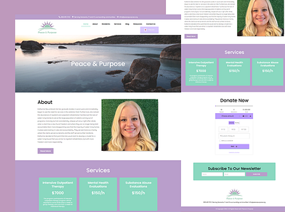 Peace & Purpose - Website Design & Development wordpress customization