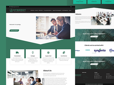 Synergy Procure - Website Design & Development wordpress customization