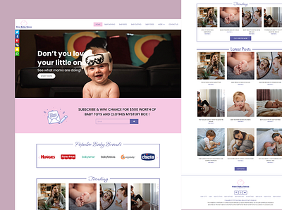 New Baby Ideas - Website Design & Development wordpress customization