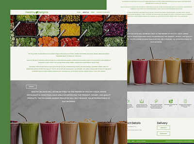 Healthy Delights Food - Website Design & Development wordpress customization