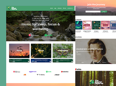 The Sound Reserve - Website Design & Development wordpress customization