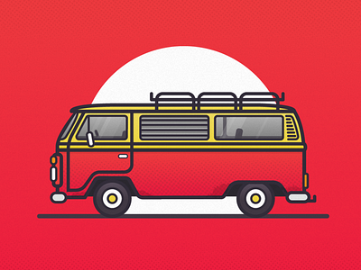 Personal VW T2 BUS bus hippy vector vw