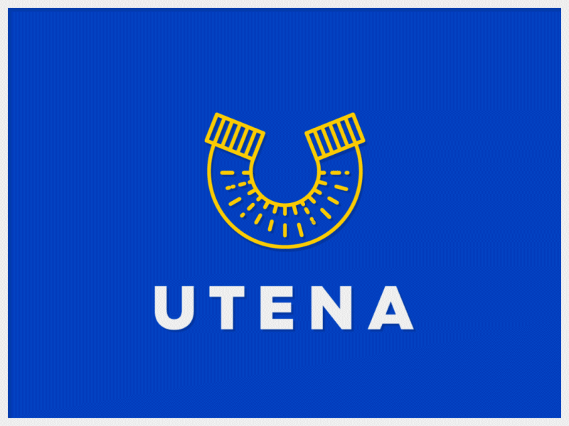 Logo draft for City of Utena city city branding horseshoe lithuania logo logotype shine spark utena