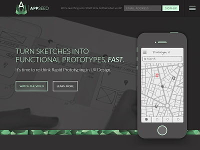 AppSeed Landing Page app facets green landing page logo ux ux design webdesign