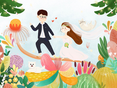 Friend's Weeding illustration illustration