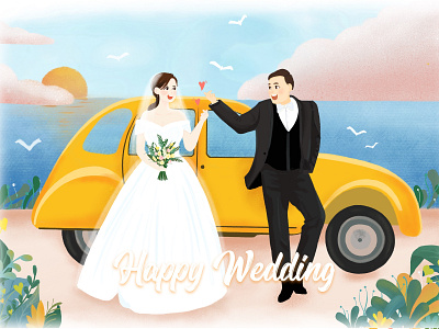 Wedding illustrations illustration