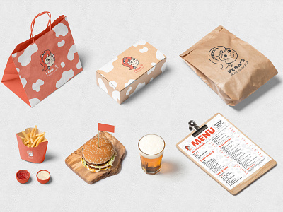 Vera's Burger Shack Rebrand - Packaging branding graphic design illustration logo