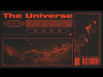 The Universe design graphic design illustration typography