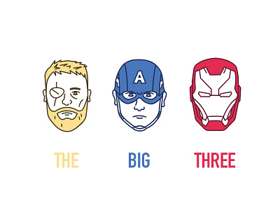 THE BIG THREE captain america ironman marvel superhero thor