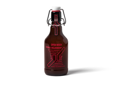 OPEN WHEN 1/5 | BEER PACKAGING / CONCEPT beer bottle branding break concept design love minimalistic packaging