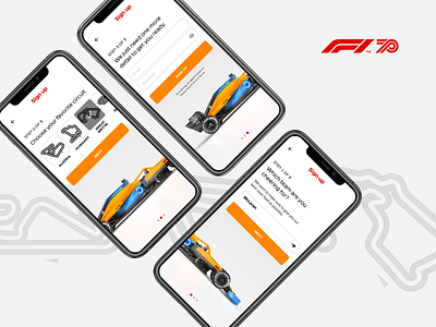 F1 News - Sign Up adobe xd formula1 scroll groups sign up stacks typography