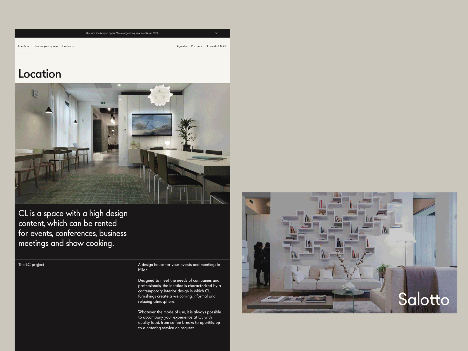 Website Layout Exploration V.3 brown discover explore furniture images landing minimal product web white