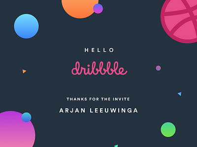 Hello Dribbble! debut dribbble first hello invite