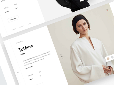 Minimal fashion shop explore fashion landing minimal shop web web design white