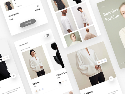 Minimal Fashion app explore fashion landing minimal shop web web design white