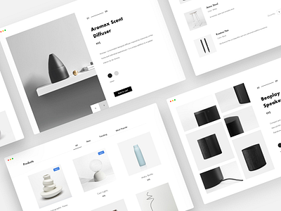 Minimal shop explore landing minimal minimalistic products shop web web design white