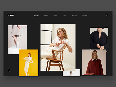 Newart - Collection brown discover explore landing layout minimal ui uiux web webdesign