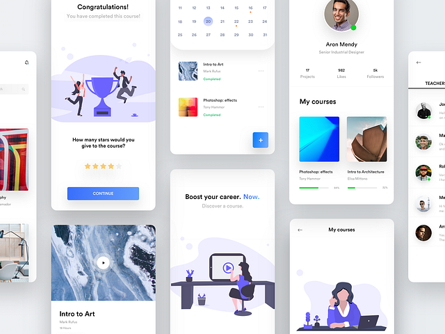 Courses App. by Nicola Baldo on Dribbble