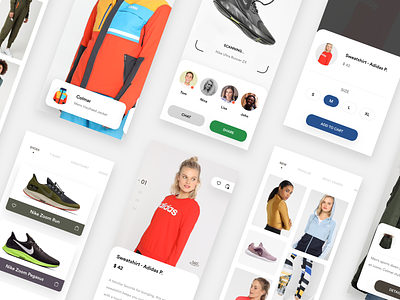 Shop app app discover explore ios minimal mobile profile shop store ui white