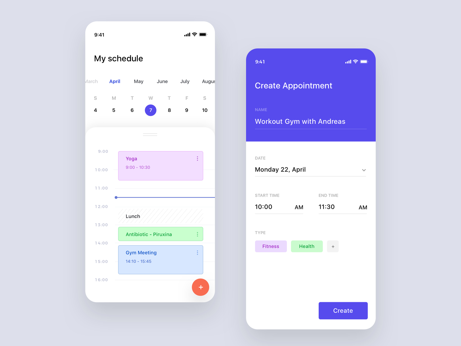 Health - Calendar by Nicola Baldo on Dribbble