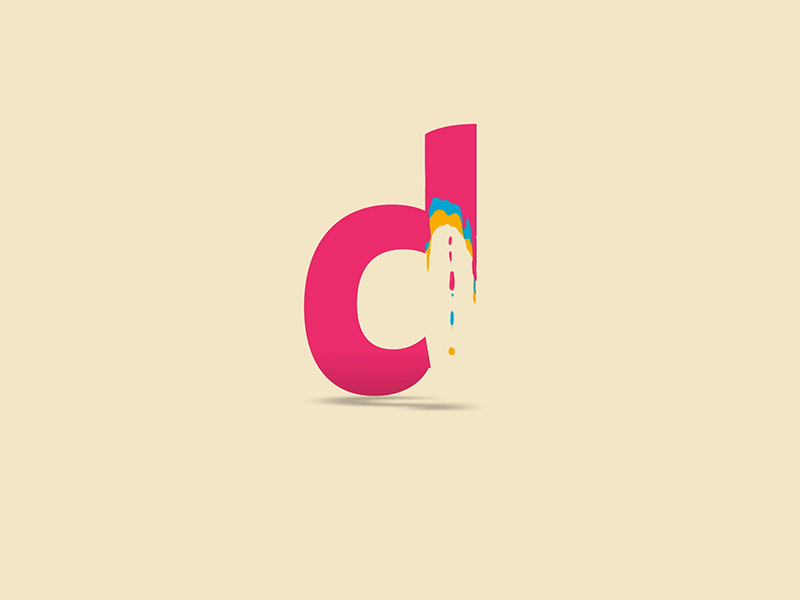D for #36daysoftype 2d animation cel animation gif motion