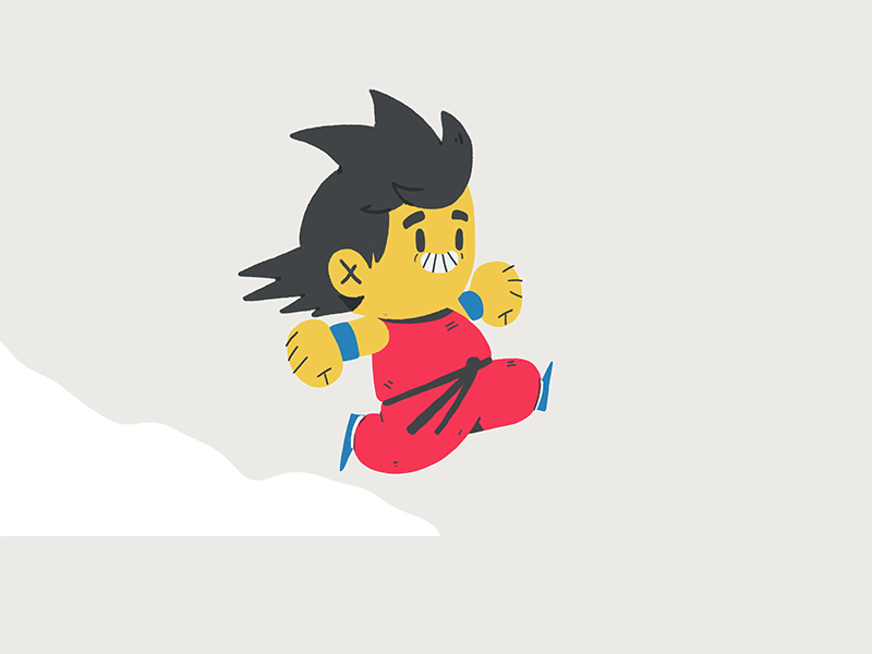 Goku 2d animation cel animation daily dragon ball goku run cycle