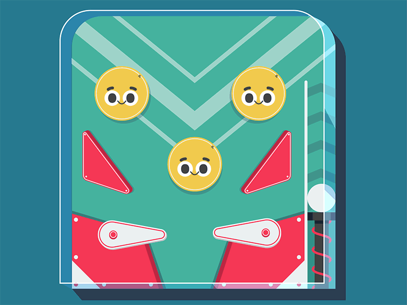 Pinball 2d animation arcade game loop pinball