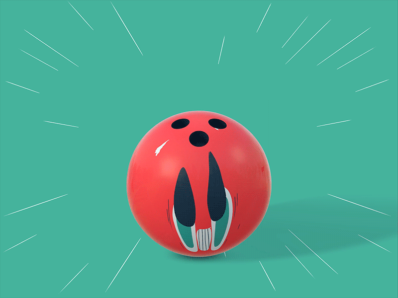 Bowling 365rounds animation bowling bowling ball bowling pin character daily gif loop scared scream yimbo