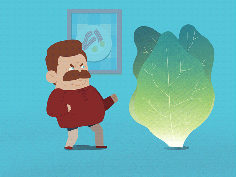 Swanson 2d 365rounds animation character daily gif illustration lettuce loop parks recreation ron swanson swanson yimbo