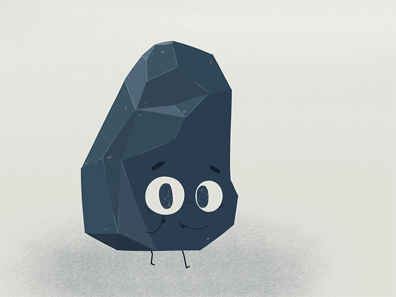 Coal guy 2d 365rounds animation character coal daily gif illustration loop yimbo