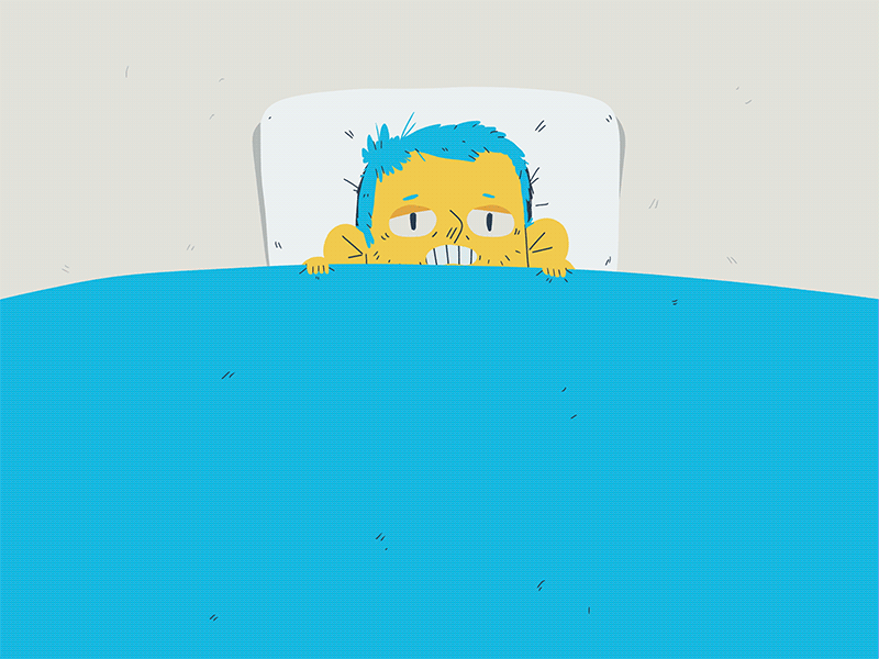 Too cold 2d 365rounds animation bed character cold daily gif illustration loop yimbo
