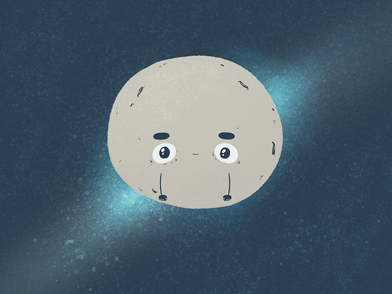 Super blood wolf moon 2d 365rounds animation blood moon blushed character daily gif illustration loop moon yimbo