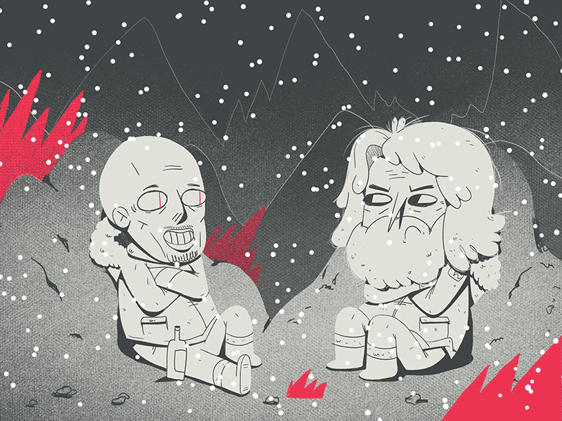 11 Snow 2d animation character gif giftober illustration inktober2019 loop the thing