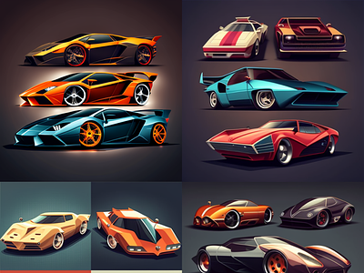 cars model illustration vector art
