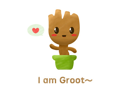 I am Groot～！ illustrator