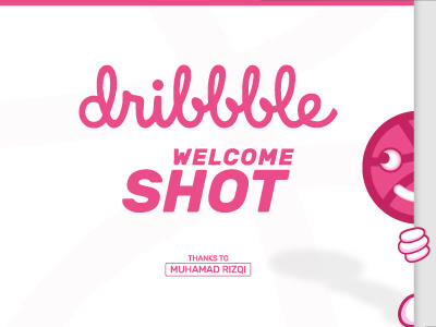 Dribbble Debut Welcome Shot amit kumar amitspro debut first shot invitation invite new new talent newcomer pink welcome welcome shot